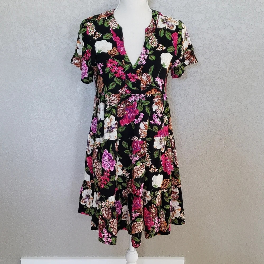 Mauve by Antropologie mini floral dress Size x-small
